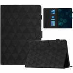 For Lenovo Tab M10 Diamond Texture Embossed Leather Smart Tablet Case(Black)