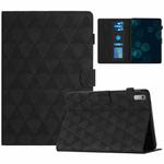 For Lenovo Tab P11 Gen 2 Diamond Texture Embossed Leather Smart Tablet Case(Black)