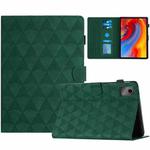 For Lenovo Tab M11/Xiaoxin Pad 11 2024 Diamond Texture Embossed Leather Smart Tablet Case(Green)
