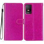 For TCL 403 Glitter Powder Flip Leather Phone Case(Rose Red)