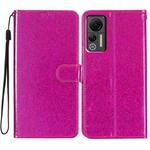For Ulefone Note 14 Glitter Powder Flip Leather Phone Case(Rose Red)