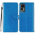 For Ulefone Note 14 Glitter Powder Flip Leather Phone Case(Blue)