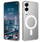 For Samsung Galaxy S25 Edge 5G MagSafe Magnetic Acrylic TPU Phone Case(Transparent)