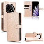 For OPPO Find N5 Honeycomb Dot Texture Leather Phone Case(Gold)