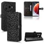 For Tecno Camon 30 Pro 5G Honeycomb Dot Texture Leather Phone Case(Black)