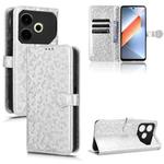For Tecno Pova 6 Neo Honeycomb Dot Texture Leather Phone Case(Silver)