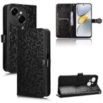 For Tecno Spark Go 2025 / Spark Go 1 Honeycomb Dot Texture Leather Phone Case(Black)