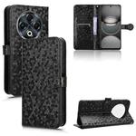 For Tecno Spark 30 4G Honeycomb Dot Texture Leather Phone Case(Black)