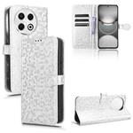 For Tecno Spark 30 Pro 4G Honeycomb Dot Texture Leather Phone Case(Silver)