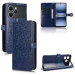 For Tecno Spark 40 4G Honeycomb Dot Texture Leather Phone Case(Blue)