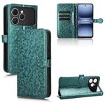 For Tecno Spark 40 4G Honeycomb Dot Texture Leather Phone Case(Green)