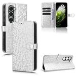 For Tecno Spark 40 Pro 4G Honeycomb Dot Texture Leather Phone Case(Silver)