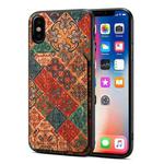 For iPhone XS / X Dual Card Slot Holder Phone Case(Winter Blue)