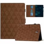 For Samsung Galaxy Tab A 10.5 T590 Diamond Texture Embossed Leather Smart Tablet Case(Brown)