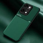 For OPPO Reno14 Pro Global Classic Tilt Strip Grain Magnetic PC Hybrid TPU Phone Case(Green)