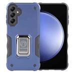 For Samsung Galaxy S23 FE 5G Non-slip Shockproof Armor Phone Case with Ring Holder(Blue)