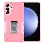 For Samsung Galaxy S23 FE 5G Non-slip Shockproof Armor Phone Case with Ring Holder(Pink)