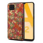 For Samsung Galaxy A22 Dual Card Slot Holder Phone Case(Summer Red)