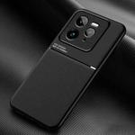 For Realme GT7 Pro Classic Tilt Strip Grain Magnetic PC Hybrid TPU Phone Case(Black)