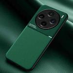 For vivo X100s Classic Tilt Strip Grain Magnetic Shockproof PC + TPU Phone Case(Green)