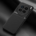 For vivo X100 Ultra Classic Tilt Strip Grain Magnetic Shockproof PC + TPU Phone Case(Black)