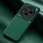 For vivo X200 Classic Tilt Strip Grain Magnetic PC Hybrid TPU Phone Case(Green)