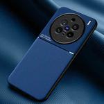 For vivo X200 Pro Classic Tilt Strip Grain Magnetic PC Hybrid TPU Phone Case(Blue)
