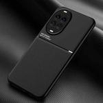 For Huawei nova 14 Classic Tilt Strip Grain Magnetic PC Hybrid TPU Phone Case(Black)