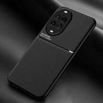 For Huawei nova 14 Pro Classic Tilt Strip Grain Magnetic PC Hybrid TPU Phone Case(Black)