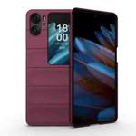 For OPPO Find N2 Flip Magic Shield Fold PC Shockproof Phone Case(Wine Red)