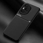For Honor 400 Pro Global 160.8mm Classic Tilt Strip Grain Magnetic PC Hybrid TPU Phone Case(Black)