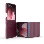 For Samsung Galaxy Z Flip7 5G Magic Shield Fold PC Shockproof Phone Case(Wine Red)