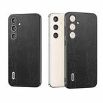 For Samsung Galaxy S24 5G ABEEL Wood Texture PU Phone Case(Black)