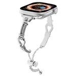 For Apple Watch SE 2023 44mm Twist Metal Bracelet Chain Watch Band(Silver)