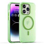 For iPhone 14 Pro MagSafe Frosted Translucent TPU + PC Full Coverage Phone Case(Green)