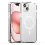 For iPhone 15 Plus MagSafe Frosted Translucent TPU + PC Full Coverage Phone Case(White)