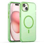 For iPhone 15 Plus MagSafe Frosted Translucent TPU + PC Full Coverage Phone Case(Green)