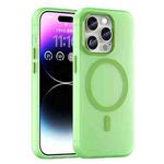 For iPhone 14 Pro Max MagSafe Frosted Translucent TPU + PC Full Coverage Phone Case(Green)