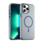 For iPhone 13 Pro Max MagSafe Frosted Translucent TPU + PC Full Coverage Phone Case(Dark Blue)