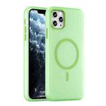 For iPhone 11 Pro Max MagSafe Frosted Translucent TPU + PC Full Coverage Phone Case(Green)