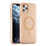 For iPhone 11 Pro Max MagSafe Frosted Translucent TPU + PC Full Coverage Phone Case(Orange)