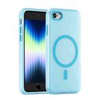 For iPhone SE 2022 / 2020 / 8 MagSafe Frosted Translucent TPU + PC Full Coverage Phone Case(Blue)