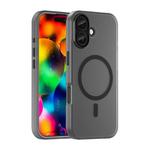 For iPhone 17 MagSafe Frosted Translucent TPU + PC Full Coverage Phone Case(Black)