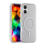 For iPhone 17 MagSafe Frosted Translucent TPU + PC Full Coverage Phone Case(White)