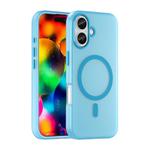 For iPhone 17 MagSafe Frosted Translucent TPU + PC Full Coverage Phone Case(Blue)