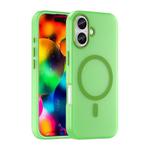 For iPhone 17 MagSafe Frosted Translucent TPU + PC Full Coverage Phone Case(Green)