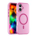 For iPhone 17 MagSafe Frosted Translucent TPU + PC Full Coverage Phone Case(Pink)