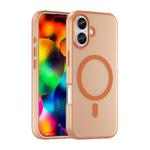 For iPhone 17 MagSafe Frosted Translucent TPU + PC Full Coverage Phone Case(Orange)