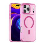 For iPhone 17 Pro Max MagSafe Frosted Translucent TPU + PC Full Coverage Phone Case(Pink)