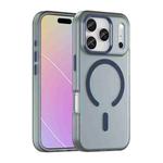 For iPhone 17 Pro MagSafe Frosted Translucent TPU + PC Full Coverage Phone Case(Dark Blue)